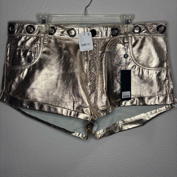 NWT One Teaspoon Heartbreak Hotel Leather Bandit Shorts - Picture 4 of 8